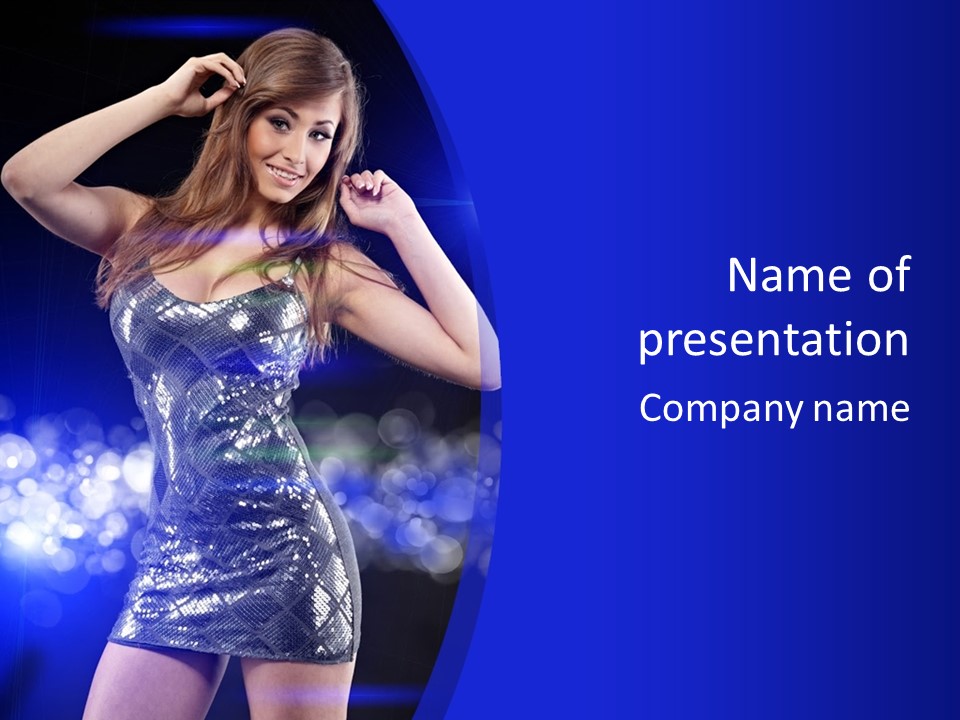 One Entertainment Blue PowerPoint Template