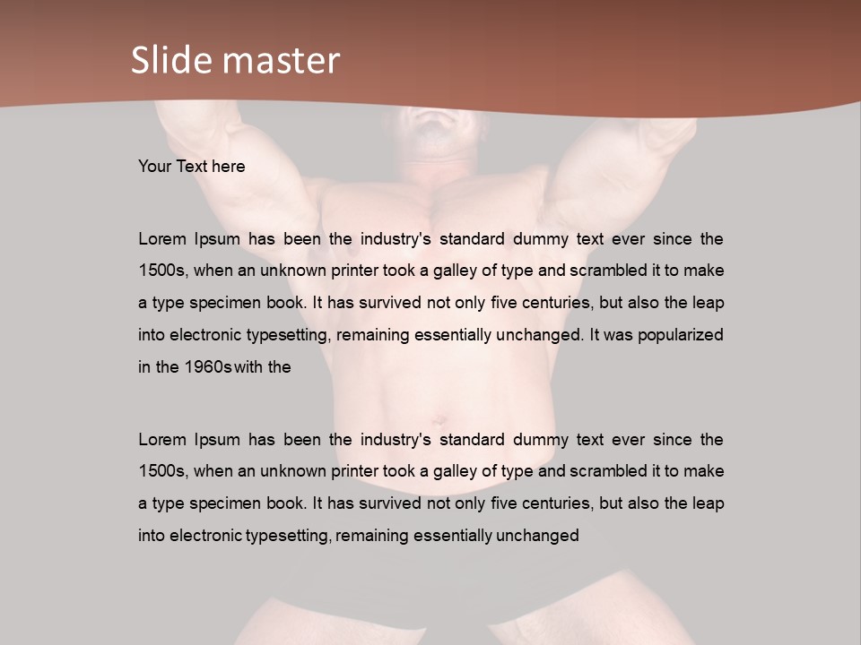 Torso Enjoyment Bodybuilding PowerPoint Template