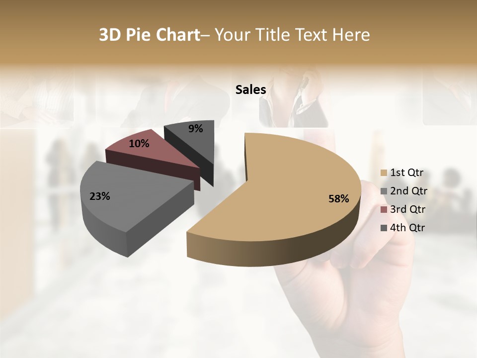 Work Woman Monitor PowerPoint Template