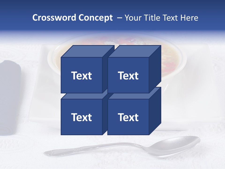 Closeup Food Tablecloth PowerPoint Template