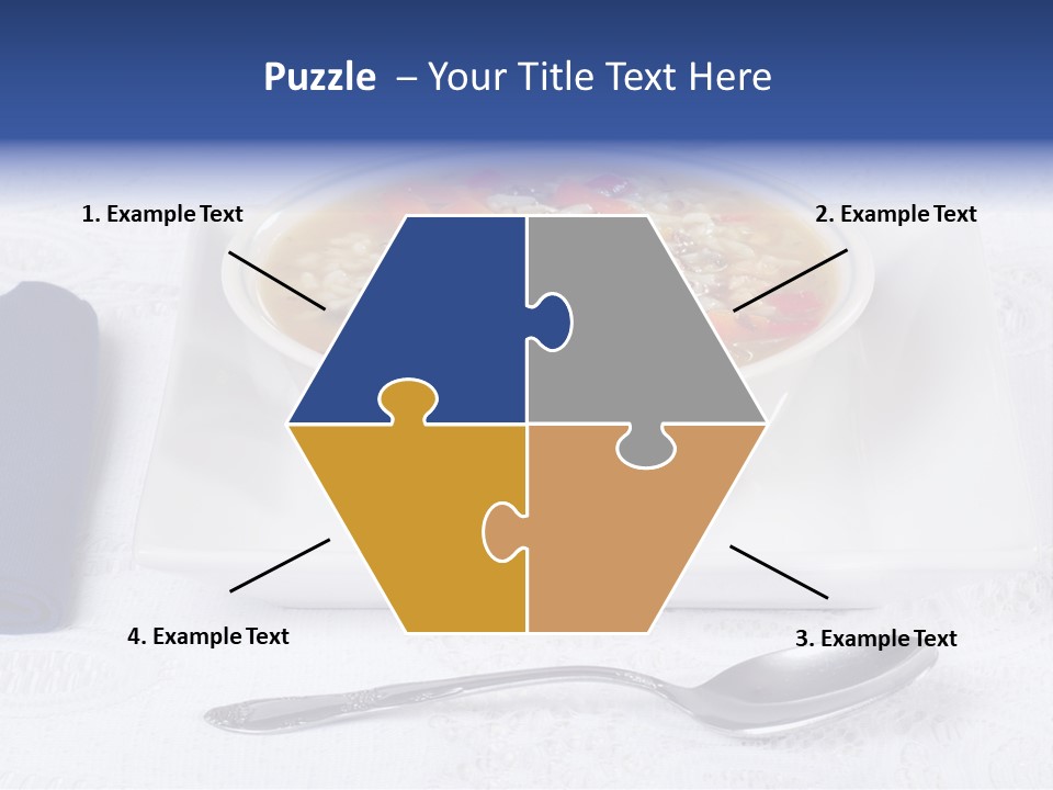 Closeup Food Tablecloth PowerPoint Template