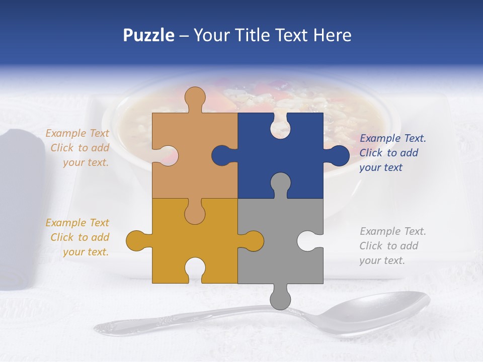 Closeup Food Tablecloth PowerPoint Template