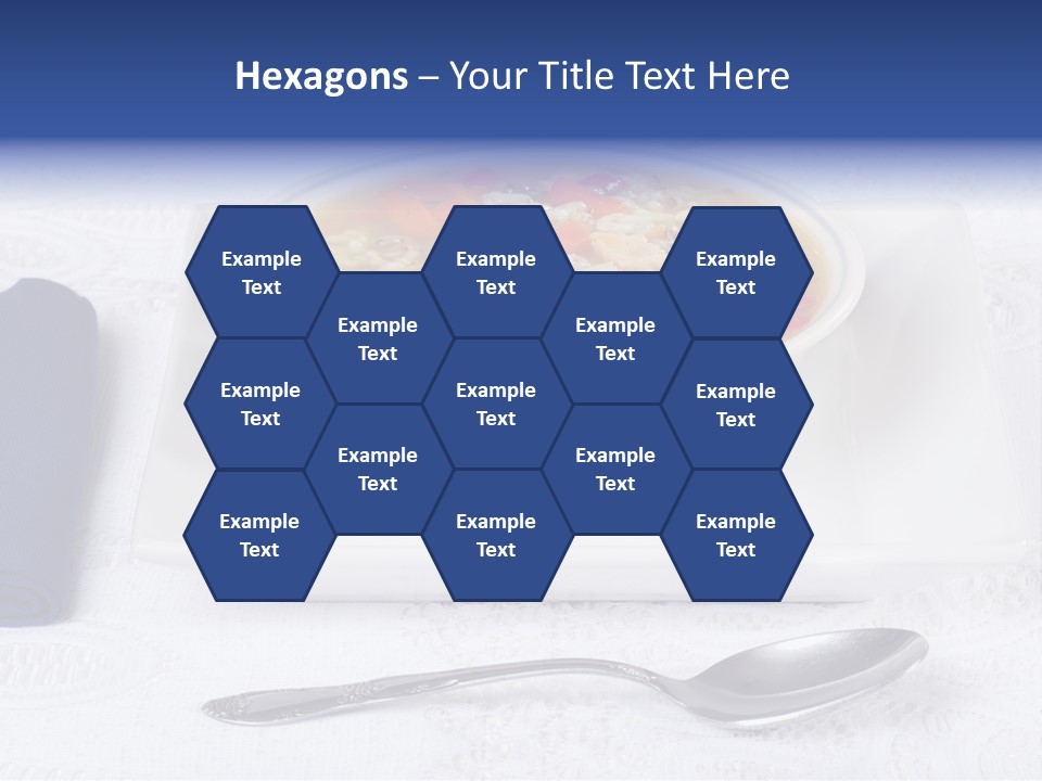 Closeup Food Tablecloth PowerPoint Template