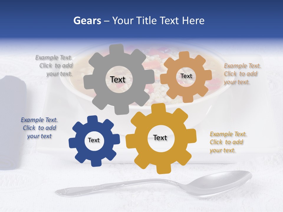 Closeup Food Tablecloth PowerPoint Template