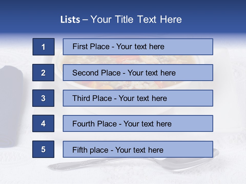 Closeup Food Tablecloth PowerPoint Template
