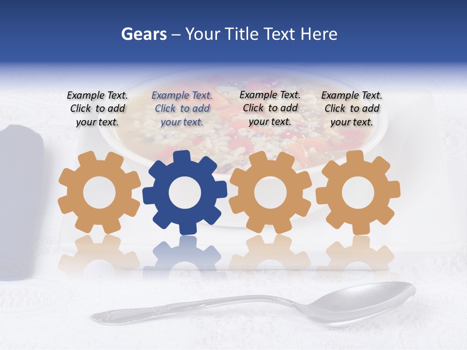 Closeup Food Tablecloth PowerPoint Template