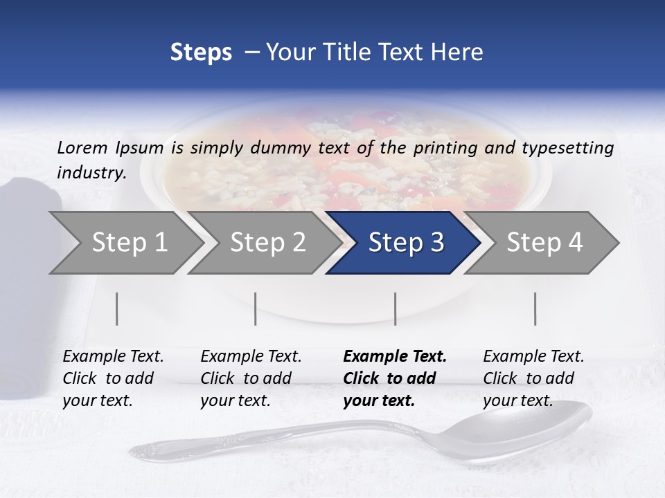 Closeup Food Tablecloth PowerPoint Template