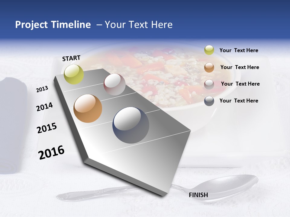 Closeup Food Tablecloth PowerPoint Template