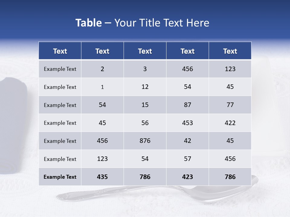 Closeup Food Tablecloth PowerPoint Template