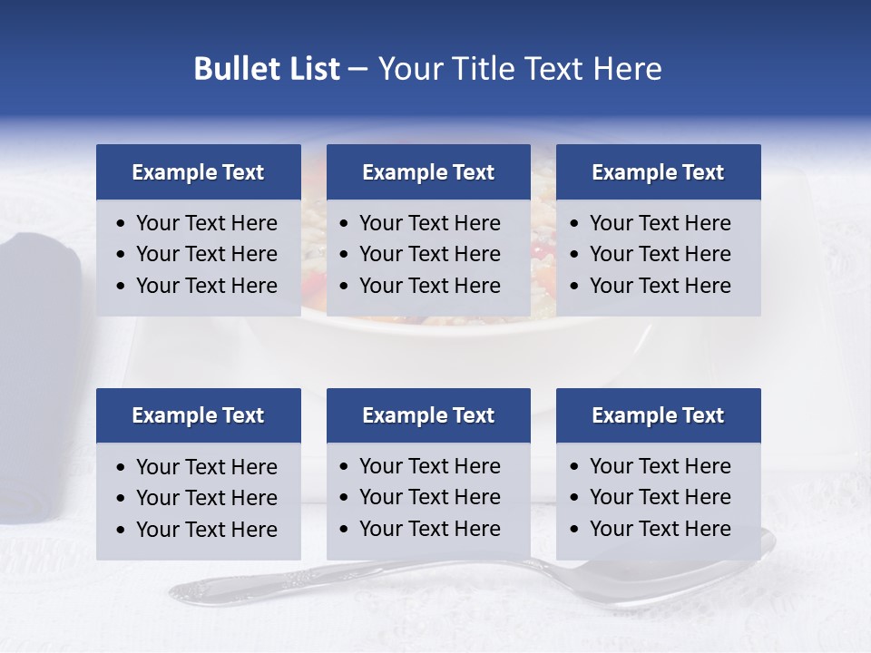 Closeup Food Tablecloth PowerPoint Template