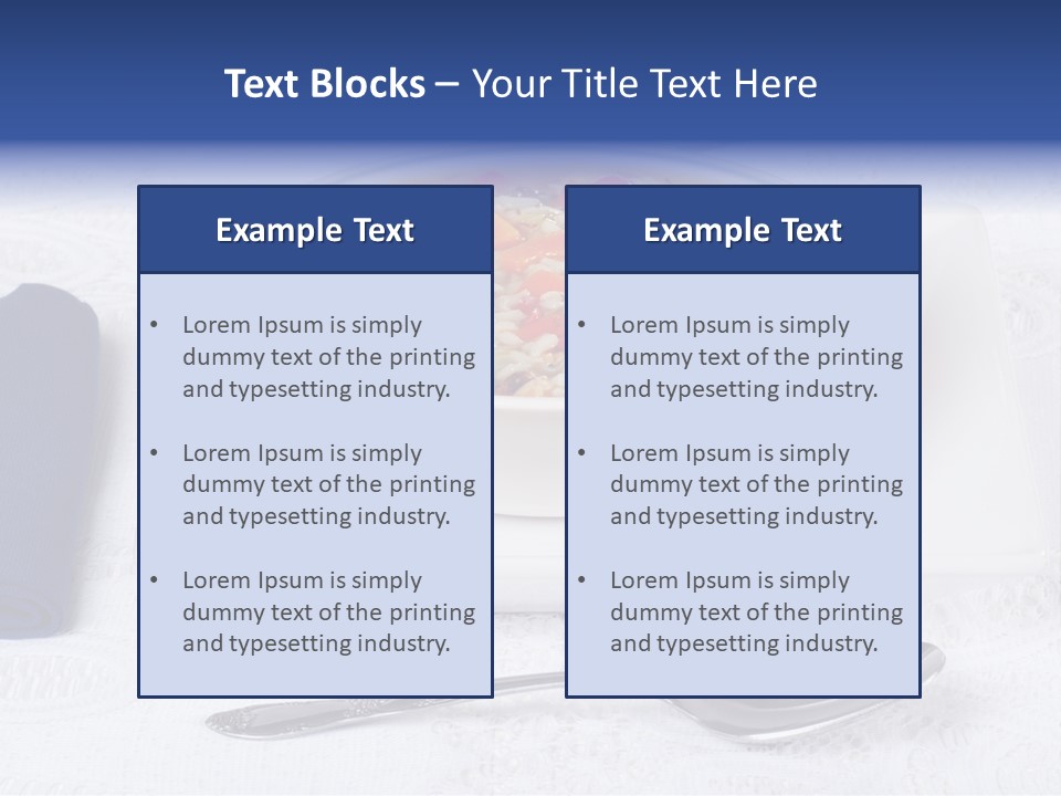 Closeup Food Tablecloth PowerPoint Template