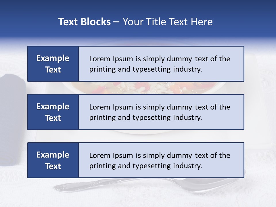 Closeup Food Tablecloth PowerPoint Template