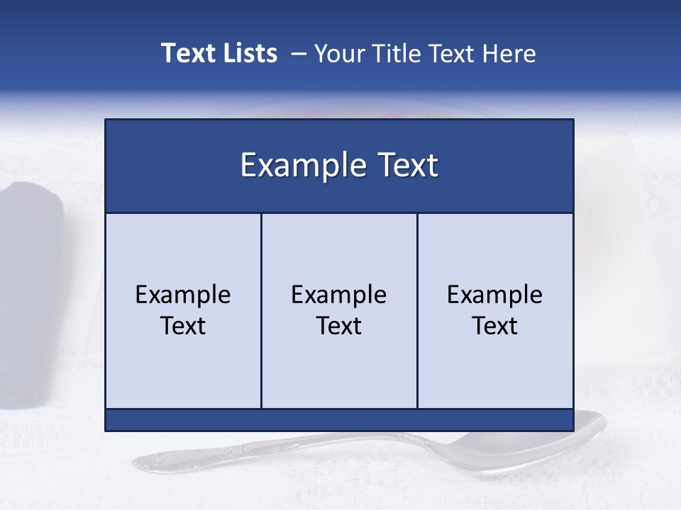 Closeup Food Tablecloth PowerPoint Template