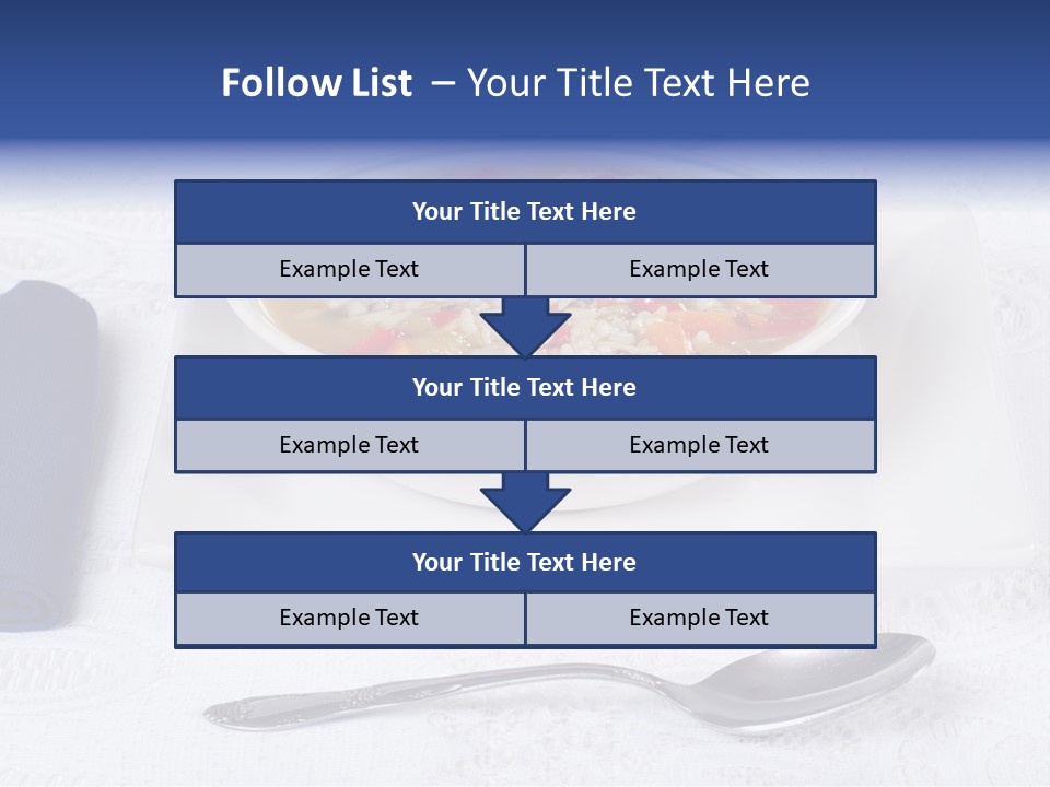 Closeup Food Tablecloth PowerPoint Template