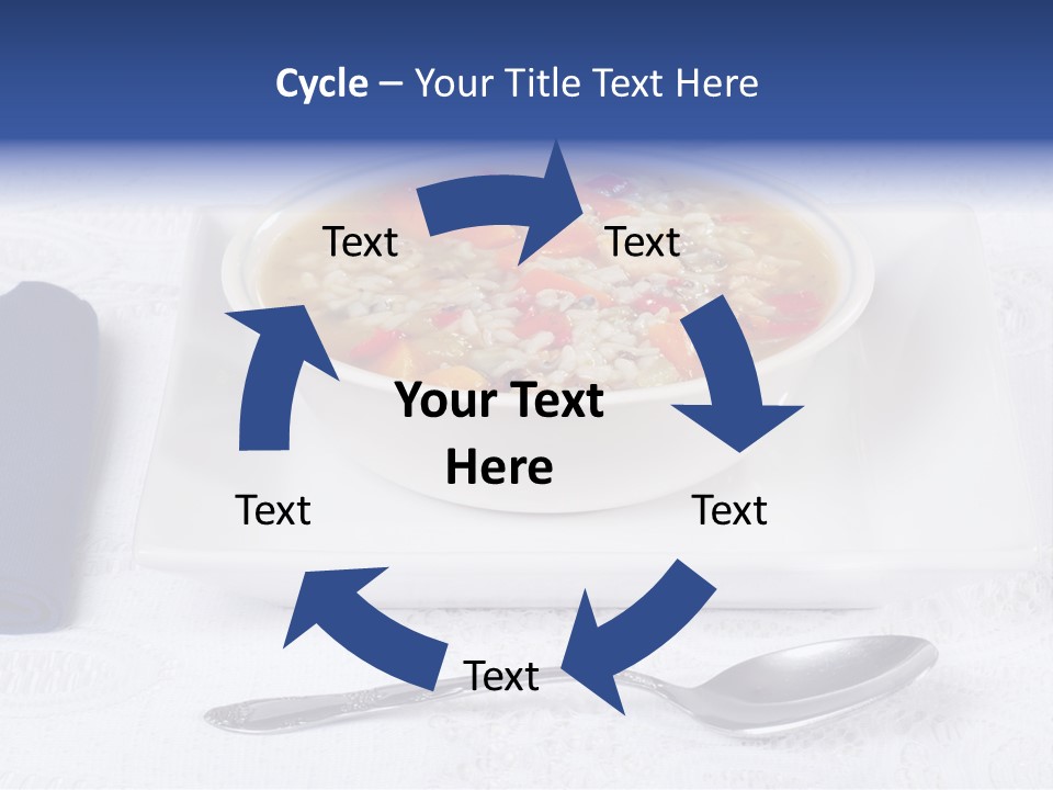 Closeup Food Tablecloth PowerPoint Template