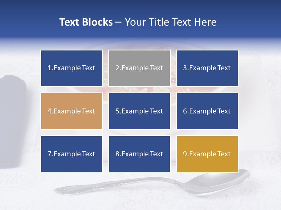 Closeup Food Tablecloth PowerPoint Template