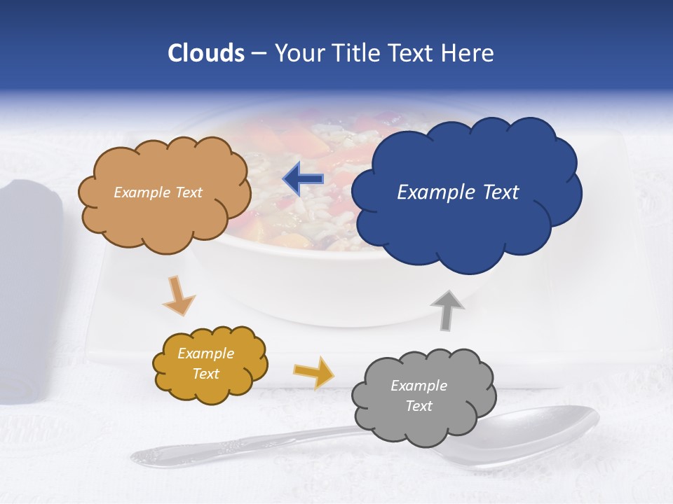 Closeup Food Tablecloth PowerPoint Template