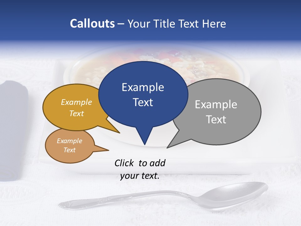Closeup Food Tablecloth PowerPoint Template