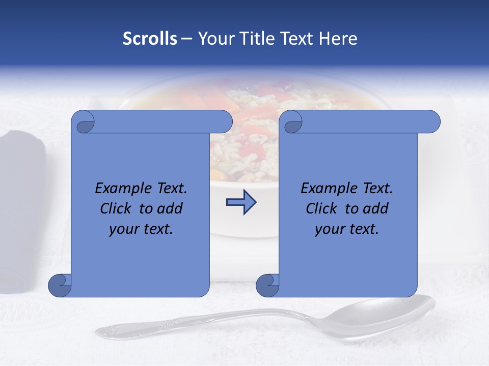 Closeup Food Tablecloth PowerPoint Template