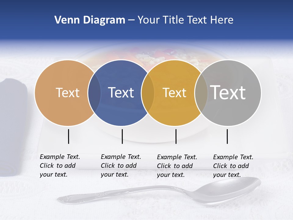 Closeup Food Tablecloth PowerPoint Template