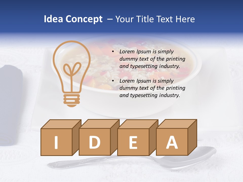 Closeup Food Tablecloth PowerPoint Template