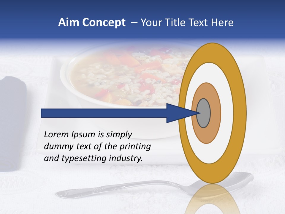 Closeup Food Tablecloth PowerPoint Template