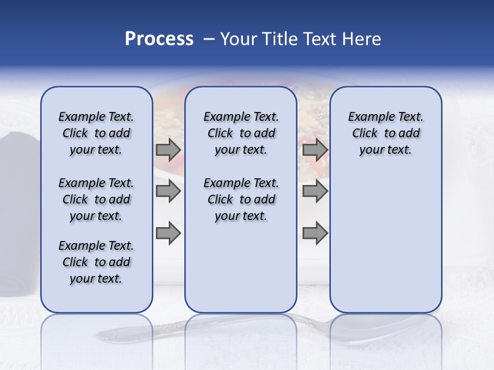 Closeup Food Tablecloth PowerPoint Template