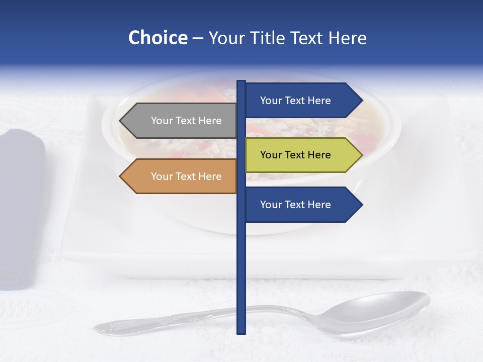 Closeup Food Tablecloth PowerPoint Template