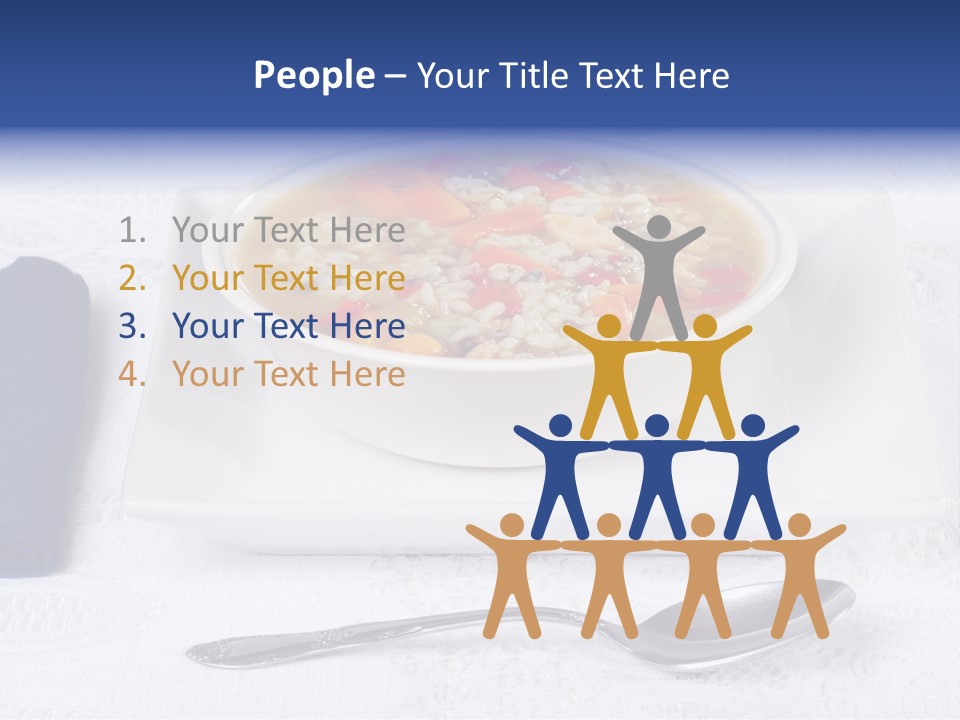 Closeup Food Tablecloth PowerPoint Template