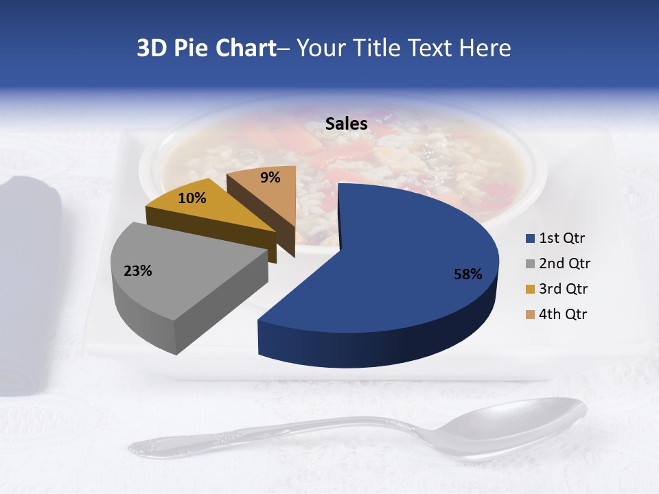 Closeup Food Tablecloth PowerPoint Template