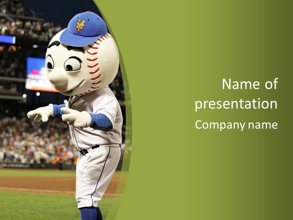 Baseball Perform Team PowerPoint Template