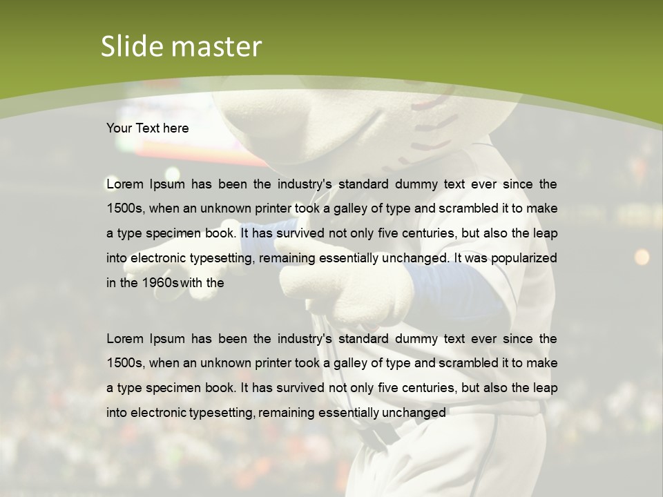 Baseball Perform Team PowerPoint Template