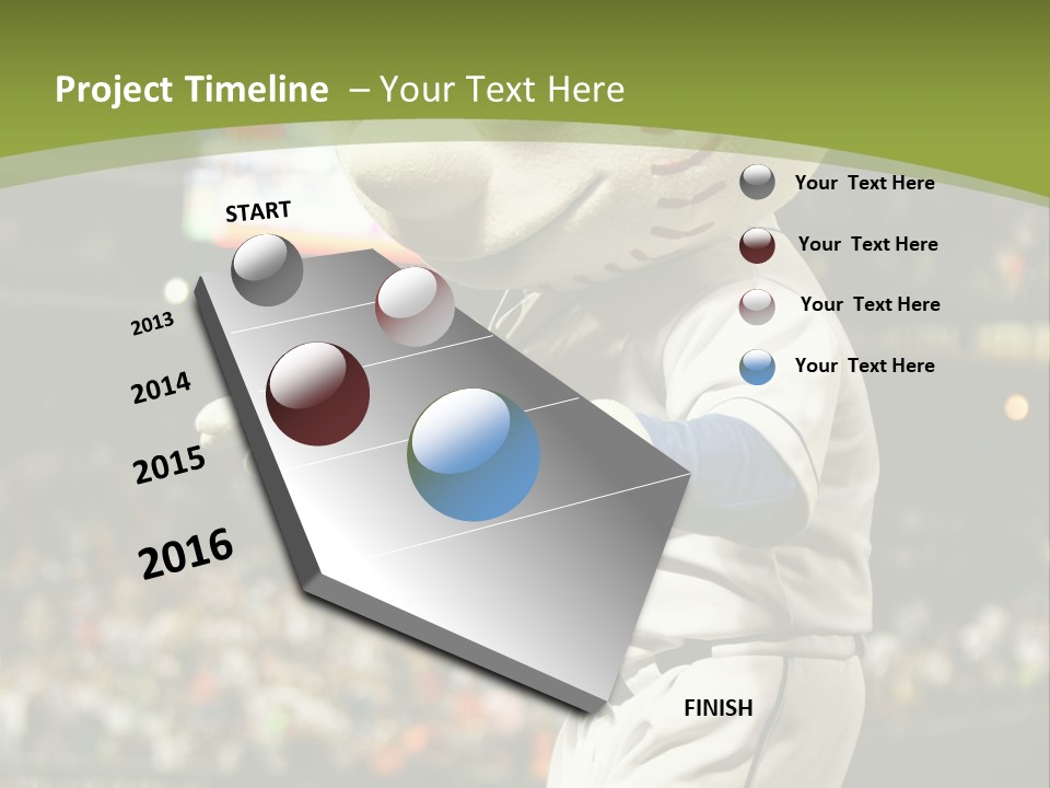 Baseball Perform Team PowerPoint Template