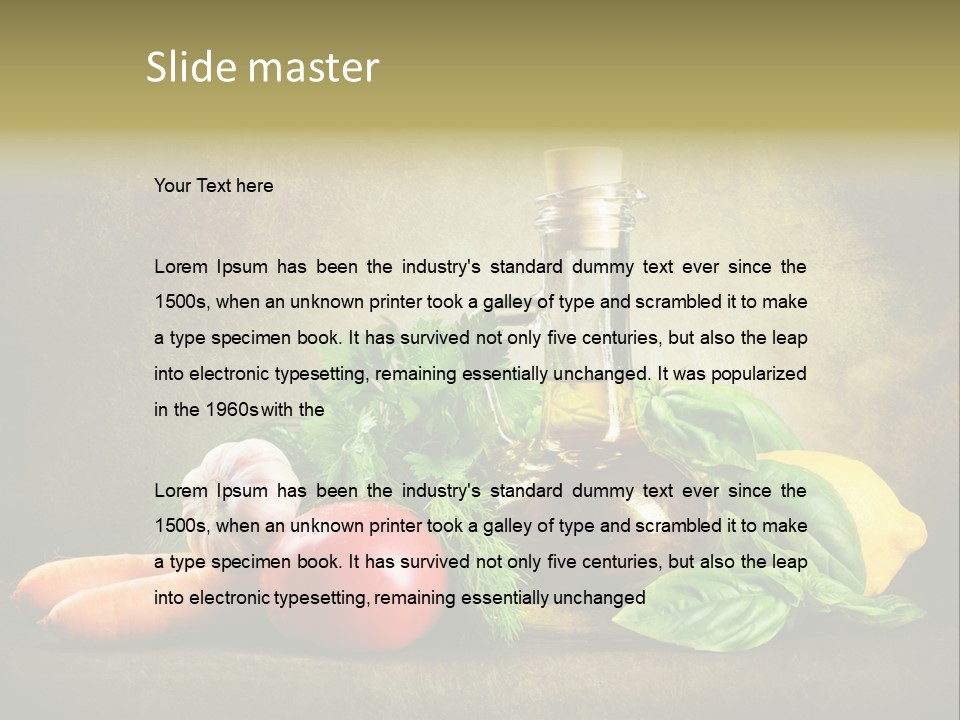 Nutrition Stilllife Cook PowerPoint Template