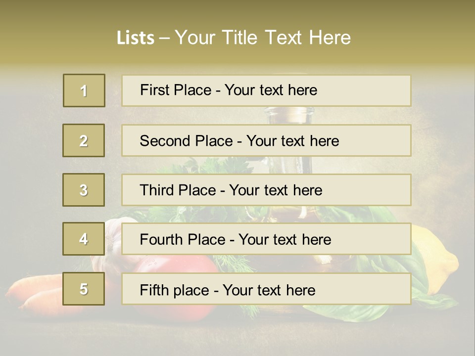 Nutrition Stilllife Cook PowerPoint Template