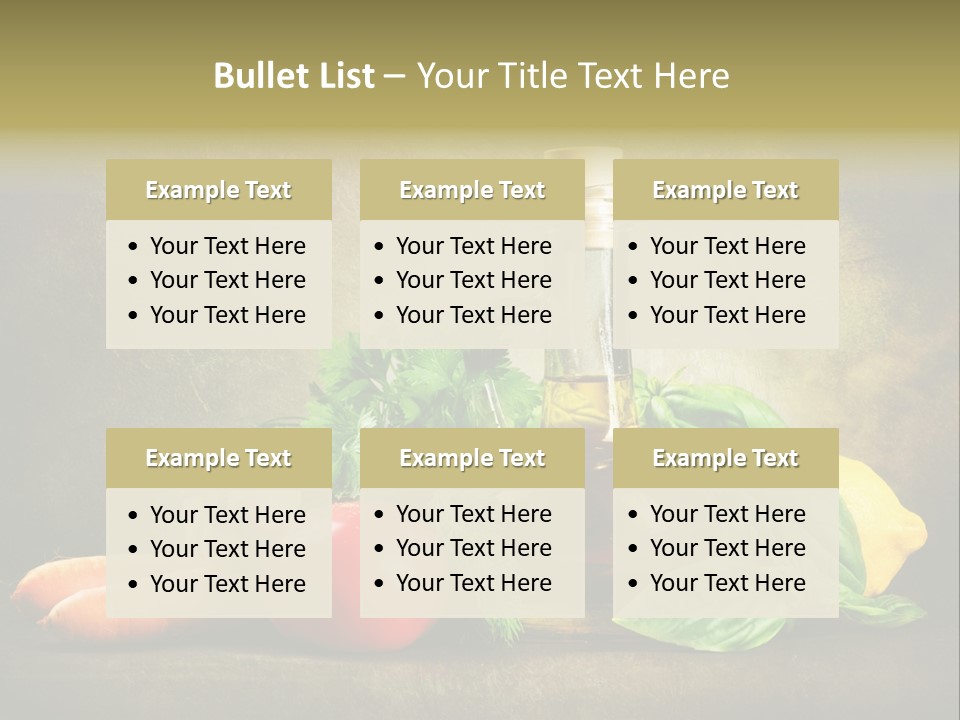 Nutrition Stilllife Cook PowerPoint Template
