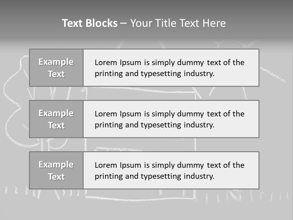 A Chalk Drawing Of A House On A Blackboard PowerPoint Template