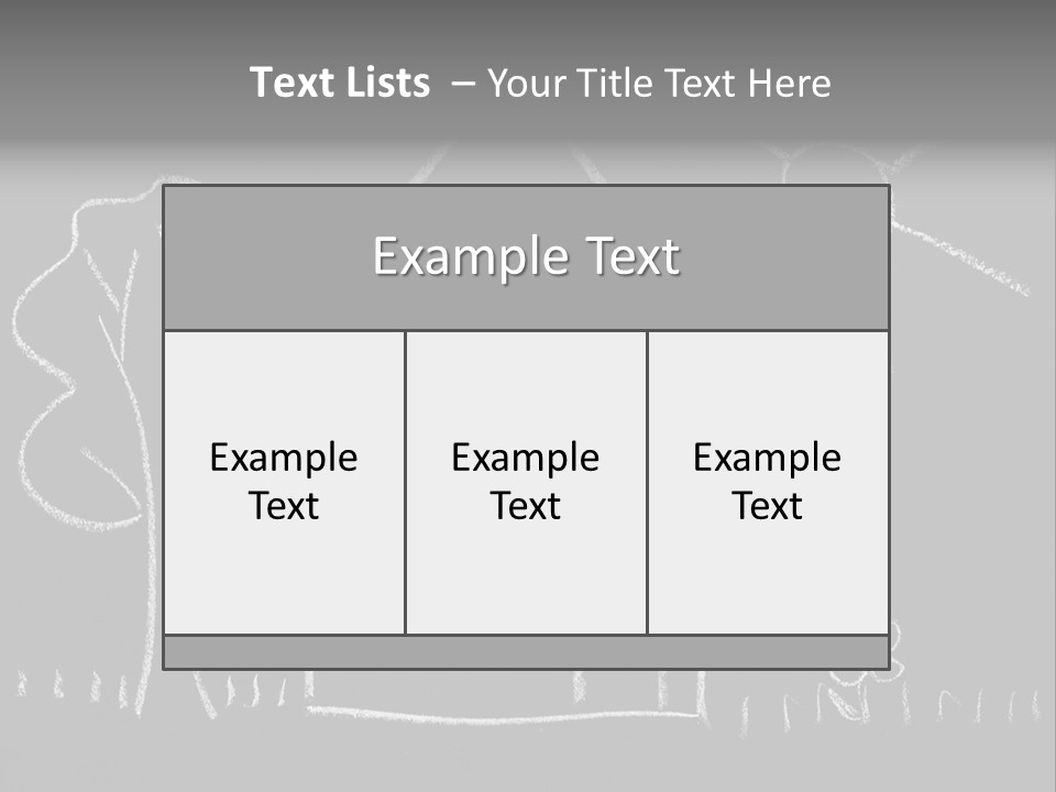 A Chalk Drawing Of A House On A Blackboard PowerPoint Template