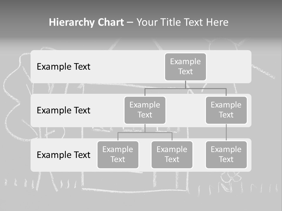 A Chalk Drawing Of A House On A Blackboard PowerPoint Template