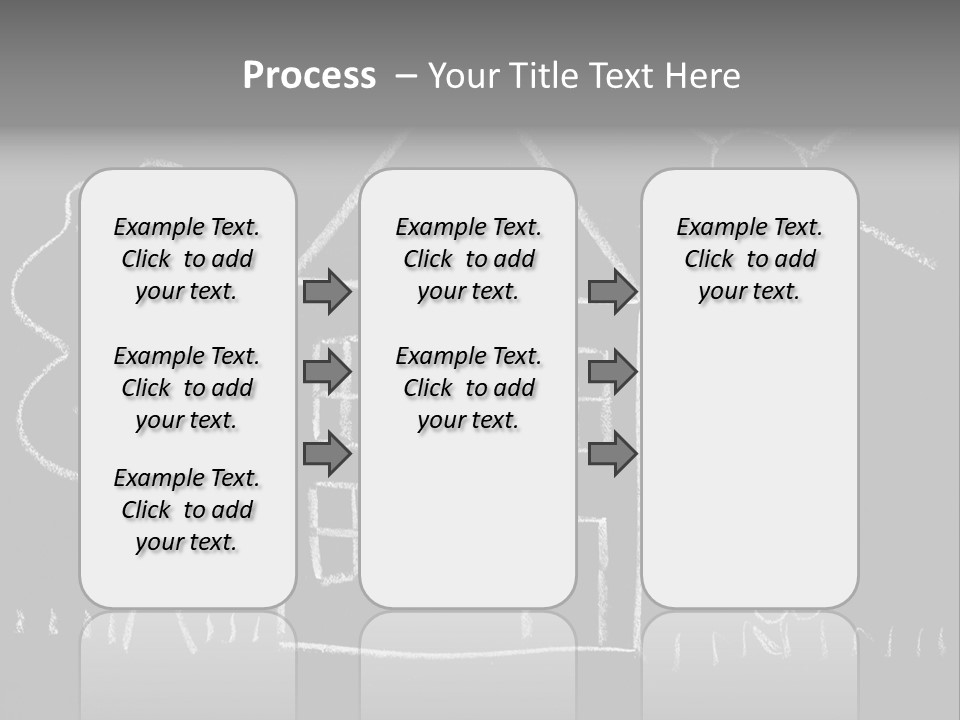 A Chalk Drawing Of A House On A Blackboard PowerPoint Template