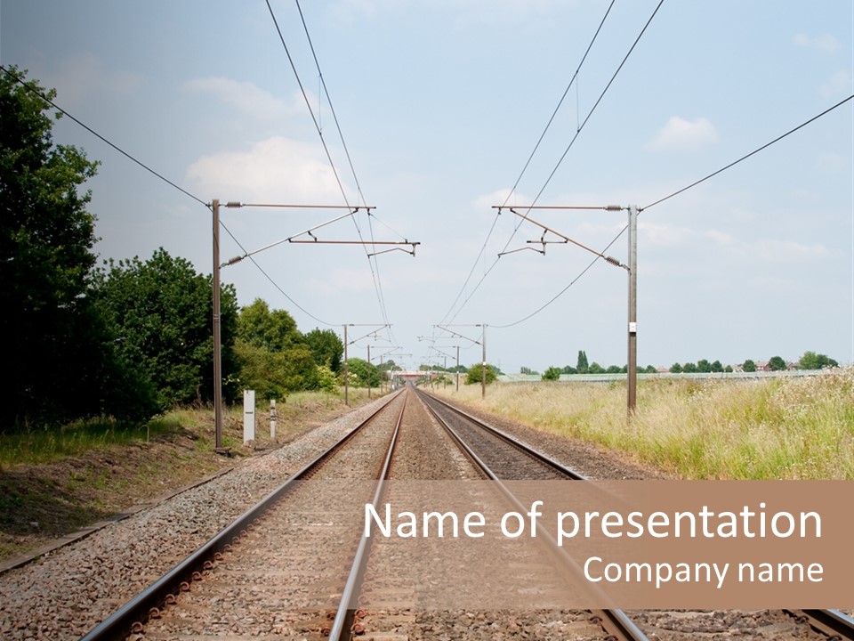 Cables Railroad Transportation PowerPoint Template