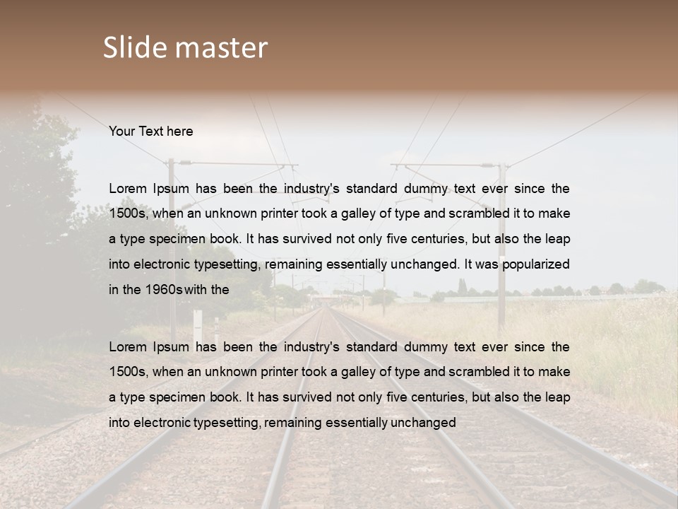 Cables Railroad Transportation PowerPoint Template