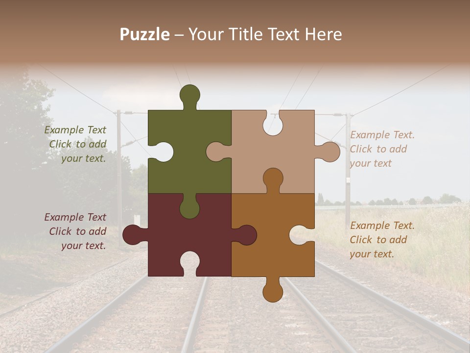 Cables Railroad Transportation PowerPoint Template