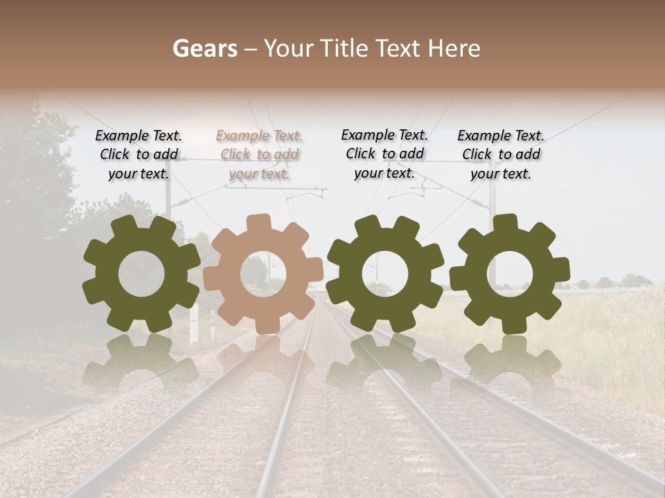 Cables Railroad Transportation PowerPoint Template
