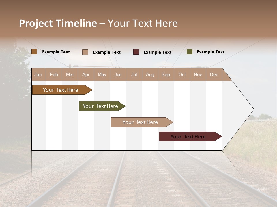 Cables Railroad Transportation PowerPoint Template
