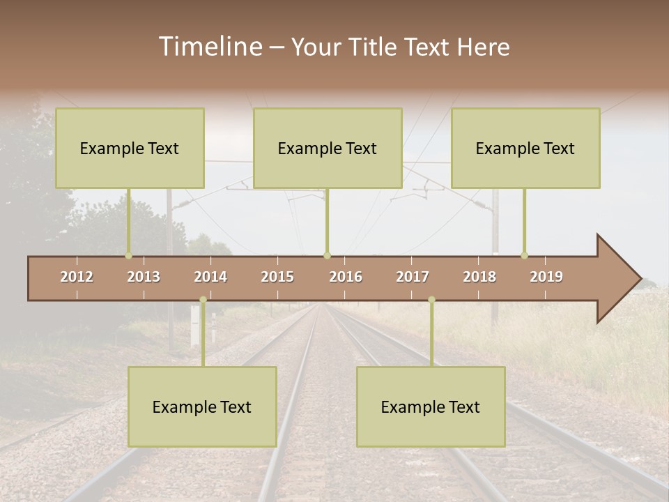 Cables Railroad Transportation PowerPoint Template