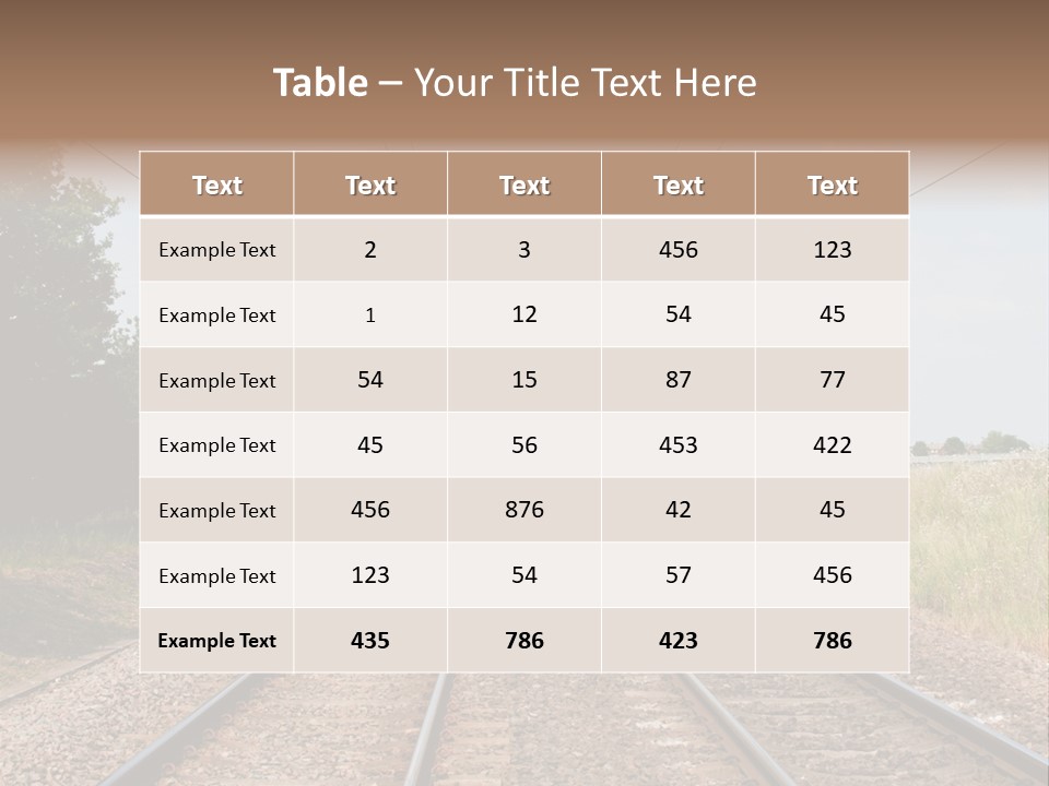 Cables Railroad Transportation PowerPoint Template
