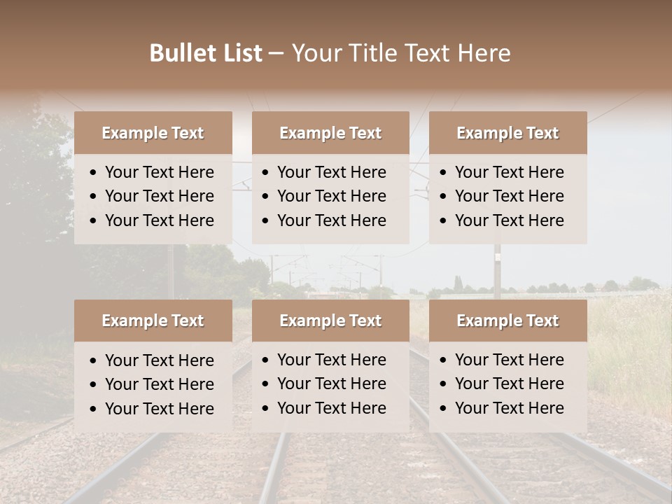 Cables Railroad Transportation PowerPoint Template