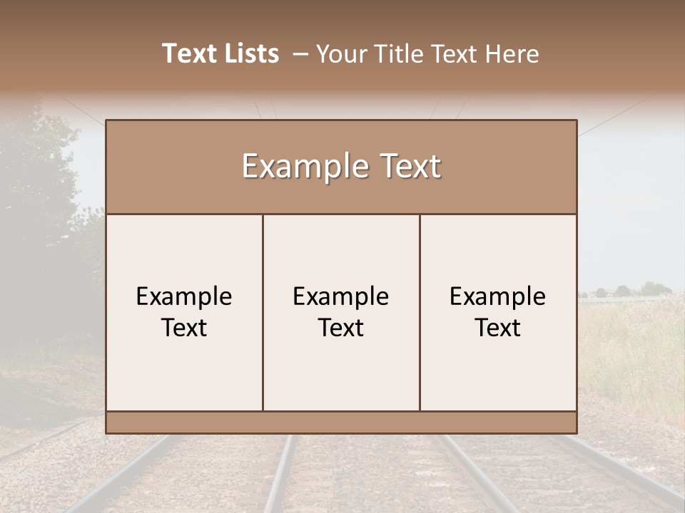 Cables Railroad Transportation PowerPoint Template