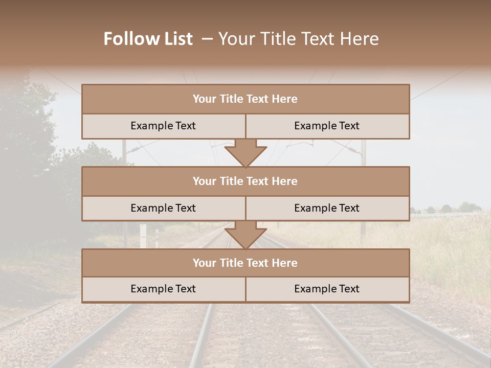 Cables Railroad Transportation PowerPoint Template